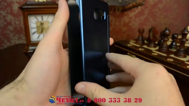 Фирменный оригинальный чехол-книжка Samsung Galaxy A7 2016 синий смотреть онлайн