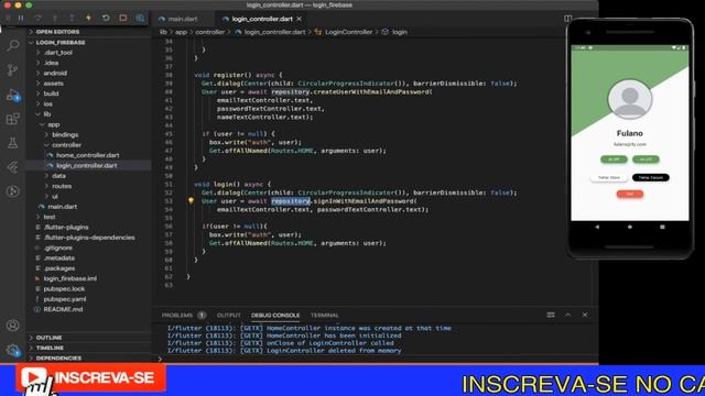 15 - FLUTTER + GETX - FAZENDO O LOGOUT NO APP E NO FIREBASE смотреть онлайн