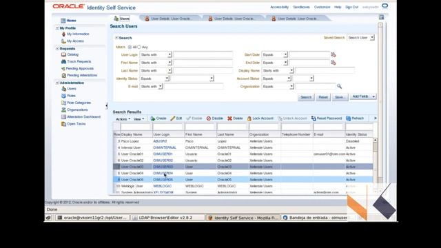 Oracle Identity Manager OIM - Rutina de Administración смотреть онлайн