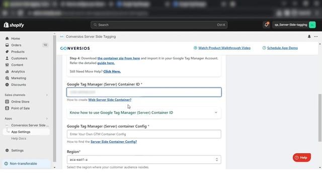 Step 2: Google Tag Manager Container Configurations | Server Side Tagging App | Shopify смотреть онлайн