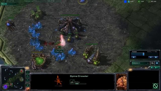 Starcraft 2 Zerg vs Zealot Rush смотреть онлайн