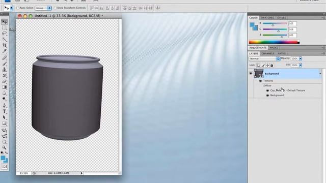 Basics of Photoshop cs4/cs5 - 3d can part 1 смотреть онлайн
