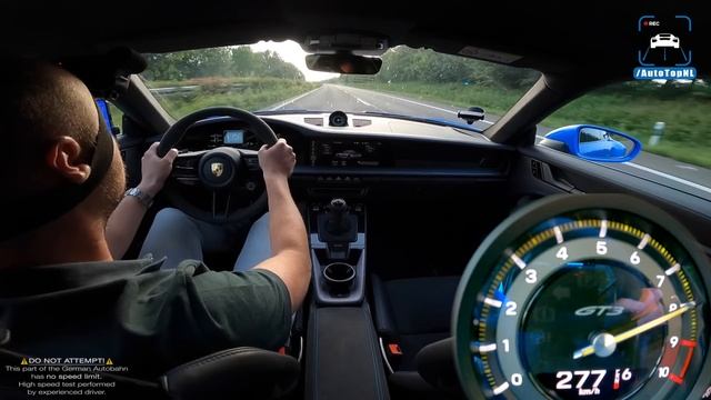 PORSCHE 911 GT3 992 *319km/h* TOP SPEED on AUTOBAHN by AutoTopNL смотреть онлайн