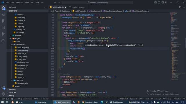 210 - المشروع الرابع :منتج جديد (تفعيل ال Progress تحت الصور) | React Add Product смотреть онлайн