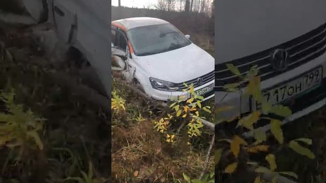Разбитый каршеринг Делимобиль в лесу смотреть онлайн