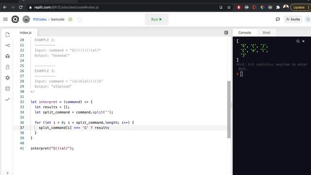 Leetcode Javascript problem and solution - Goal Parser (Easy) смотреть онлайн