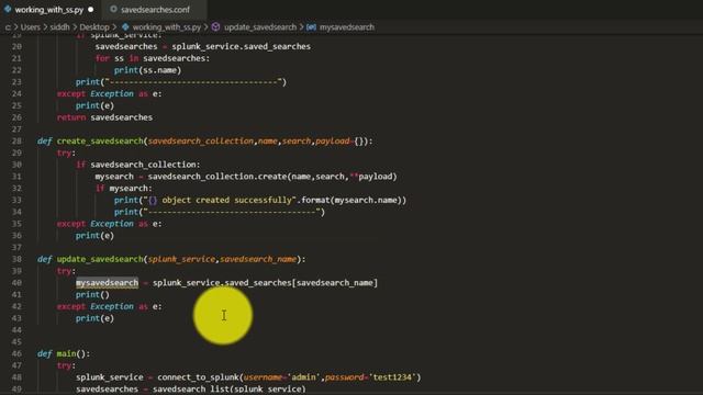 Splunk Python SDK : How to create, update, delete Saved Searches or Alerts - PART 2 смотреть онлайн