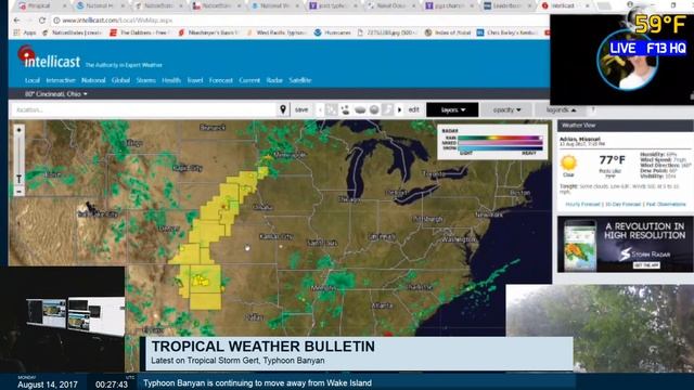 Tropical Weather Bulletin Live - August 14, 2017 смотреть онлайн