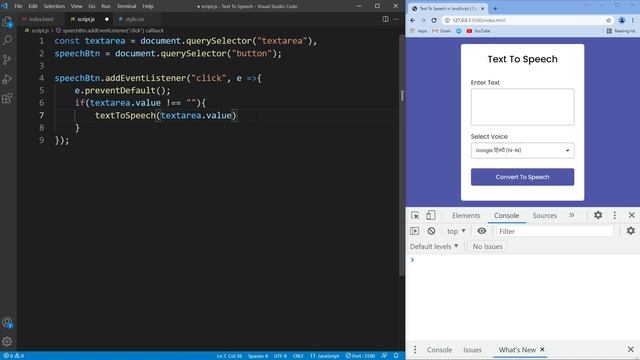 Text To Speech Converter in HTML CSS & JavaScript | No External Library or API Used смотреть онлайн