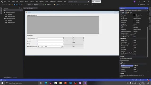 TUTORIAL CRUD C# SEDERHANA MENGGUNAKAN SQLITE - DESAIN FORM смотреть онлайн