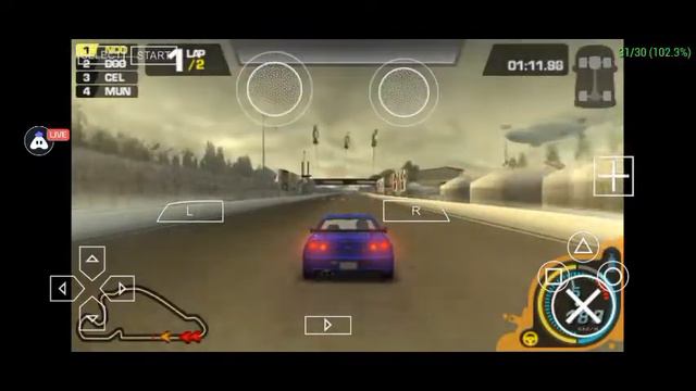 NEEDFORSPEED PROSTREET PSP LIVE GAMEPLAY #2: NISSAN R34 THE SECOND RACE | PPSSPP смотреть онлайн