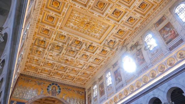 Basilica of St. Paul Outside the Walls. Rome, Italy. 4K смотреть онлайн