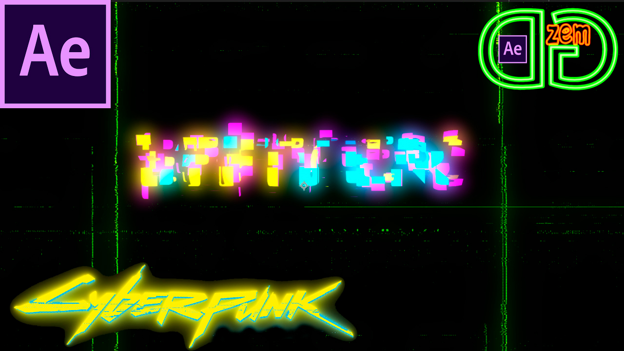 After Effects Текст. Анимация. Эффект Cyberpunk смотреть онлайн