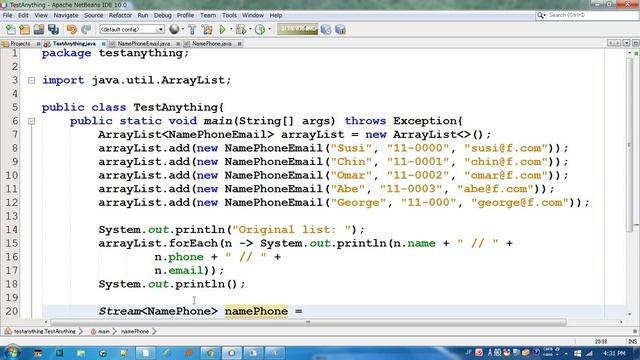Java ► collect a data stream into a list and a set смотреть онлайн