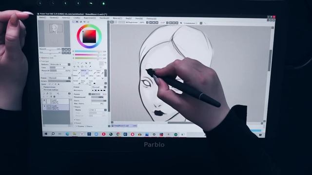 РИСУЮ на графическом планшете-мониторе PARBLO Coast16 Pro смотреть онлайн