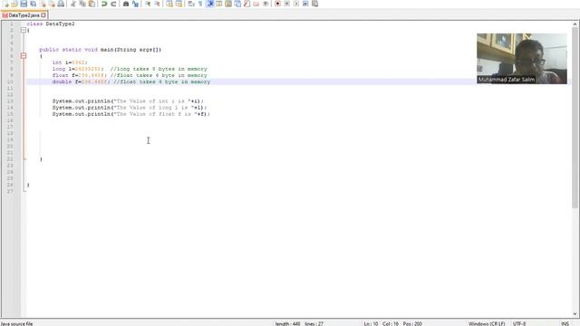 Java Data Types смотреть онлайн