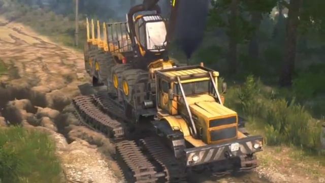 Goliath monster crawler tractor driving| though river#23- spintires mudrunner смотреть онлайн
