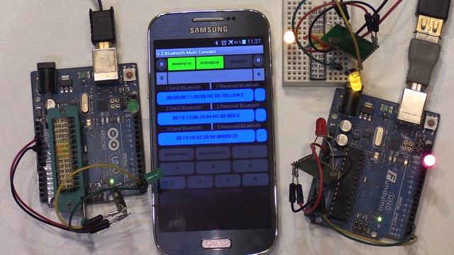 Bluetooth multi Connect управление 3 Bluetooth устройствами единовременно! Arduino App Inventor смотреть онлайн