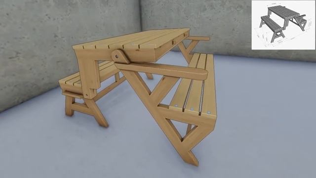 Лавка стол трансформер