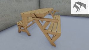 Лавка стол трансформер