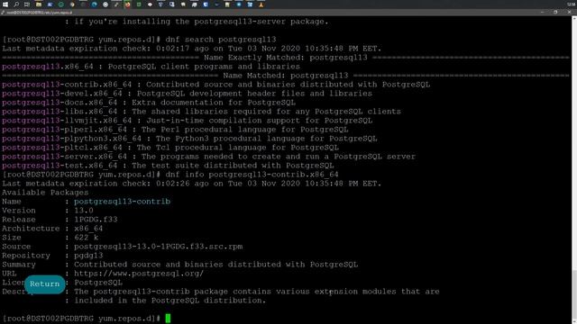 Установка PostgreSQL 13 | Fedora 33 Server смотреть онлайн