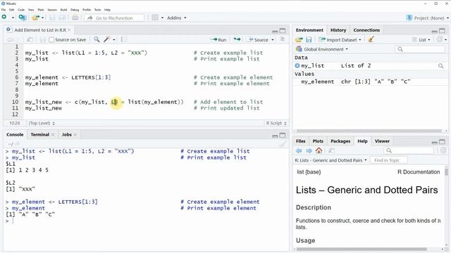Add Element to List in R (Example) | How to Create a New Entry in Lists | Append Data Object смотреть онлайн