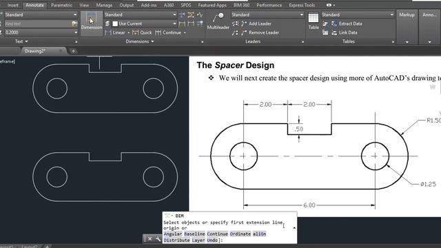 Autocad Drawing Plate - The Spacer Design 2017 09 15 4 16:44 (Basic Autocad Drawings) смотреть онлайн