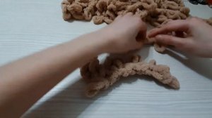 Узор Косичка из пряжи Alize Puffy (Ализе Пуффи). Часть 3.