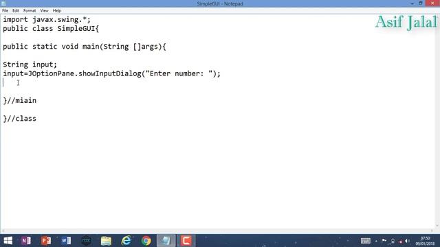 How to take input by Simple GUI without any IDE in java URDU/HINDI смотреть онлайн