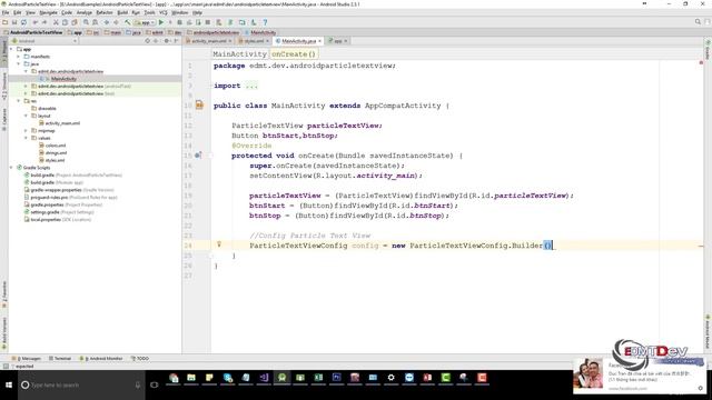 Android Studio Tutorial - Particle Text View смотреть онлайн