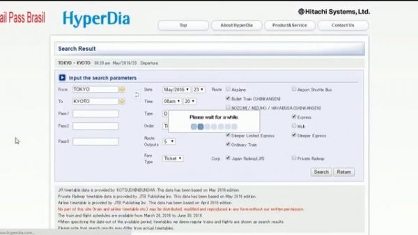 Tutorial de uso do Timetable do Hyperdia