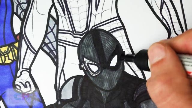 Spiderman Coloring Pages/Spiderman Cyborg,Spiderman Stealth Suit,Marvel's Spiderman Coloring Pages