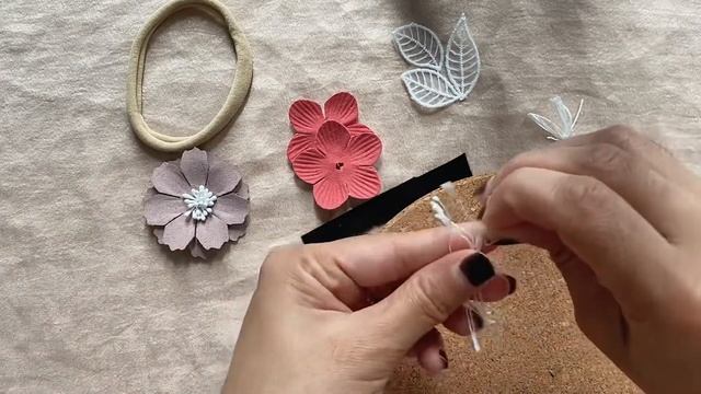 headband from suede flowers - Baby headband diy смотреть онлайн