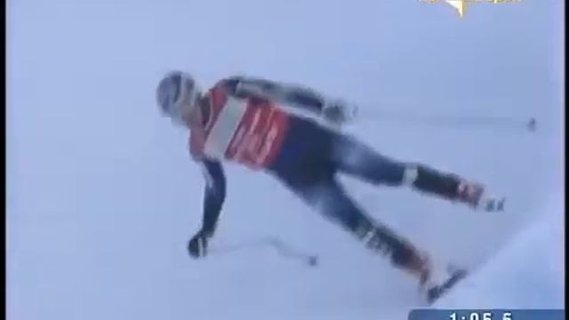 Bode Miller Bormio 2005 One Ski Downhill смотреть онлайн