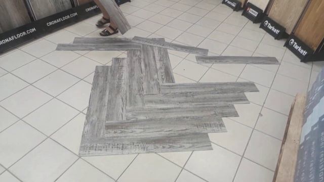 Виниловая плитка Таркетт Blues Stafford - почти в интерьере! смотреть онлайн