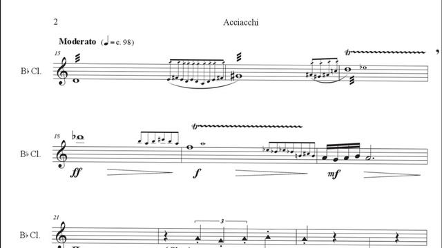 Gian Paolo Luppi: Acciacchi, per clarinetto in Sib смотреть онлайн