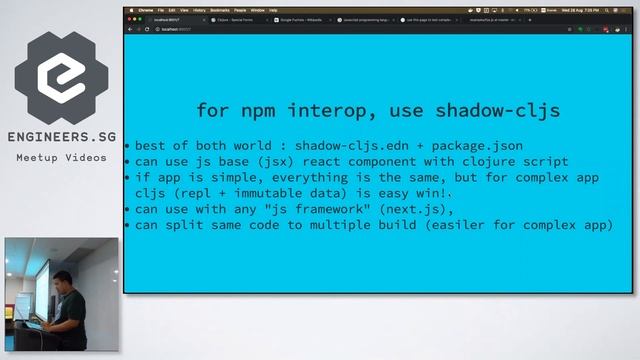 shadow-cljs and its Workflow - Singapore Clojure Meetup смотреть онлайн
