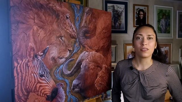 АФРИКАНСКИЙ ДУХ ВОДЫ!!! ЖИВОТНЫЙ МИР АФРИКИ // Описание картины "Дженгу" / художник Наталья Резанов смотреть онлайн