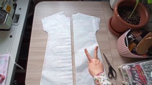 Ч1. Как перенести выкройку на ткань (расскроить) ночную сорочку (рубашку). Сшить