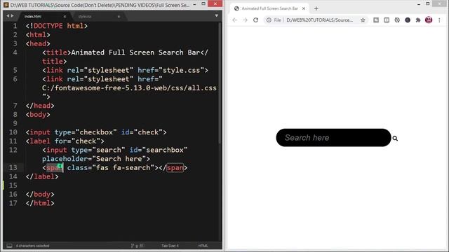 Full Screen Animated Search Bar using Html & CSS | Webkit Coding смотреть онлайн