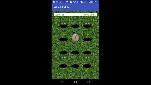 Quick Whack a Mole Game. Developed with AndroidStudio and Java смотреть онлайн