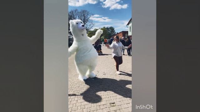 Мишка Джентельмен в центре города Владимира. Танцы. День 2 смотреть онлайн