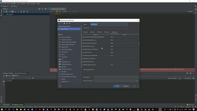 DataGrip. MySQL. The server time zone error. смотреть онлайн
