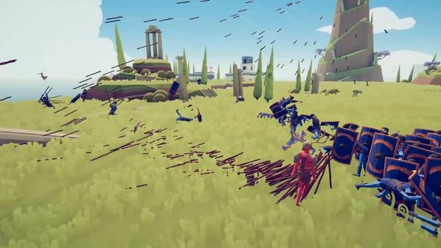 RAIN OF SPEARS. SUPER SPEAR THROWER VS EVERY FACTION | TABS MODDED GAMEPLAY смотреть онлайн