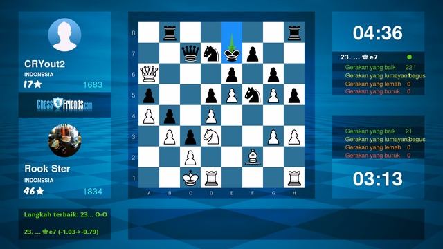 Chess Game Analysis: Rook Ster - CRYout2 : 1-0 (By ChessFriends.com) смотреть онлайн