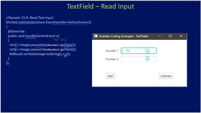 TextField | Getting User Typed Input | JavaFx GUI Tutorial #018 смотреть онлайн