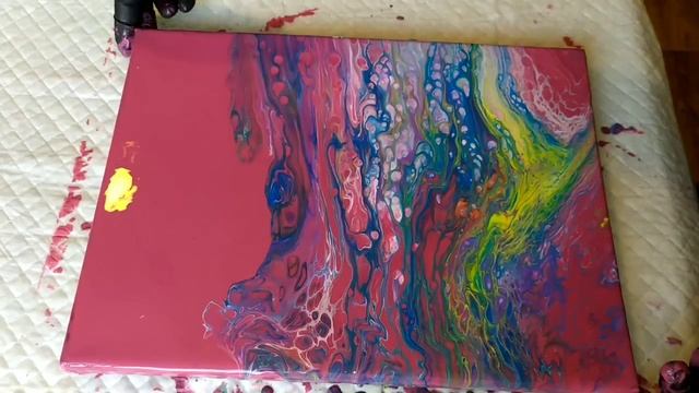 Акриловая заливка или техника Fluid Art. Как рисовать жидким акрилом на холсте. Acrylic Pouring смотреть онлайн
