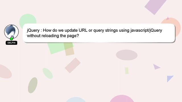 jQuery : How do we update URL or query strings using javascript/jQuery without reloading the page? смотреть онлайн