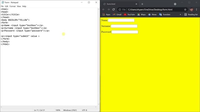 How to create submit and reset button in your HTMl | #html #htmlform смотреть онлайн
