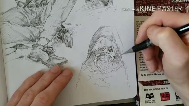 Speed Drawing - Kaneki Ken | TOKYO GHOUL | FULL PAGE | Anime Manga Sketch смотреть онлайн